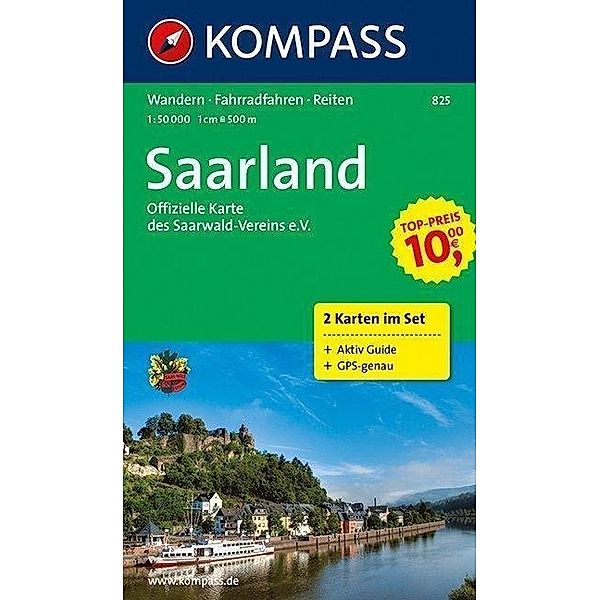 Kompass Karte Saarland, 2 Bl.