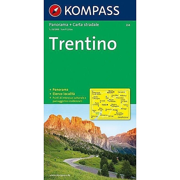 Kompass Karte Trentino