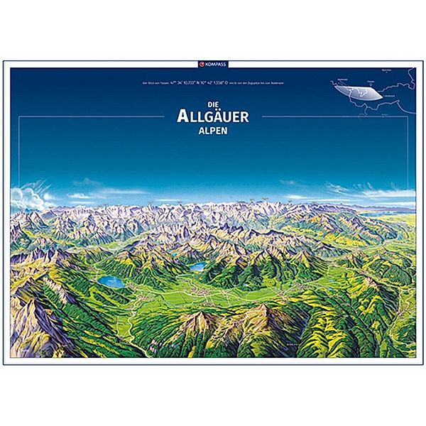 KOMPASS Panorama-Poster Die Allgäuer Alpen