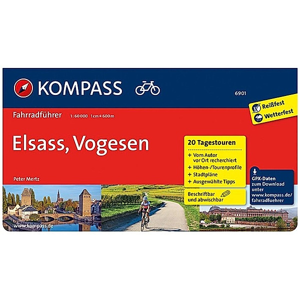 KOMPASS Radführer Elsass, Vogesen, Peter Mertz