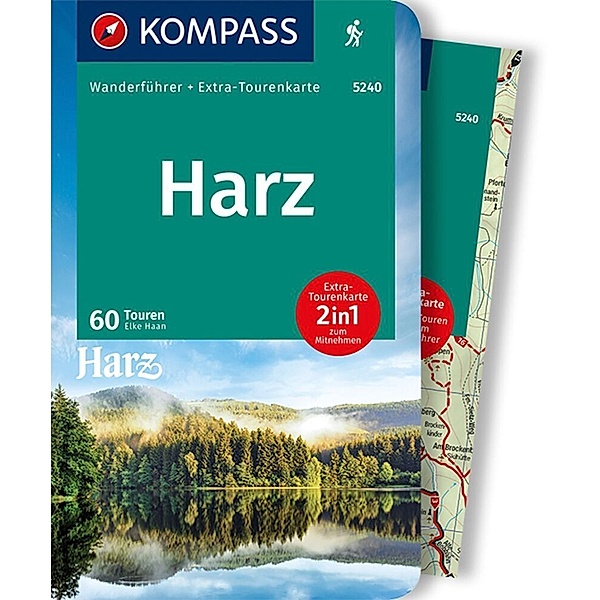 KOMPASS Wanderführer 5240 Harz, Elke Haan