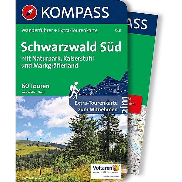 Kompass Wanderführer: 5411 Kompass Wanderführer Schwarzwald Süd, Walter Theil