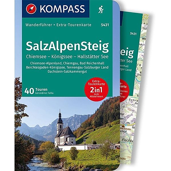 KOMPASS Wanderführer 5431 SalzAlpenSteig, Chiemsee, Königssee, Hallstätter See, Geraldine Fella