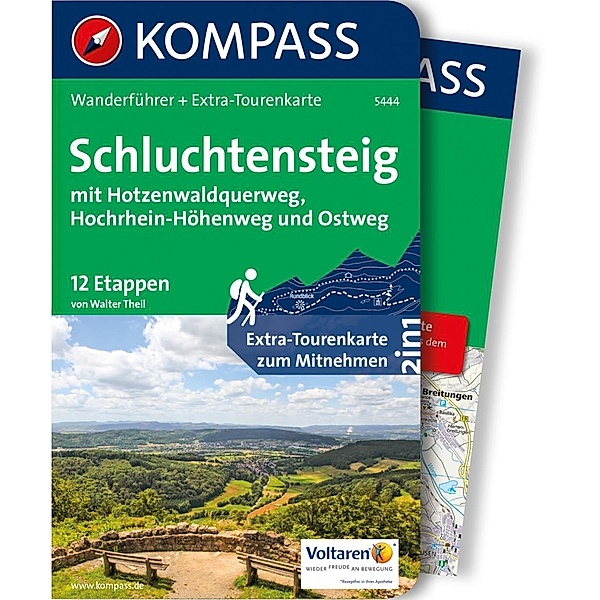 Kompass Wanderführer: 5444 Kompass Wanderführer Schluchtensteig, Walter Theil