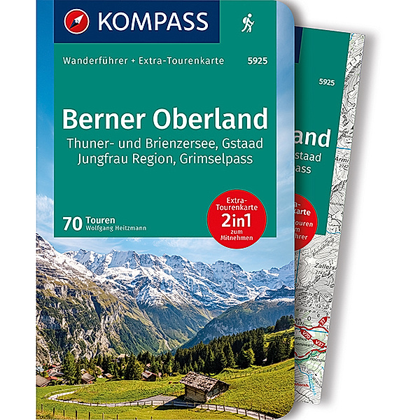 KOMPASS Wanderführer Berner Oberland, m. 1 Karte, Wolfgang Heitzmann
