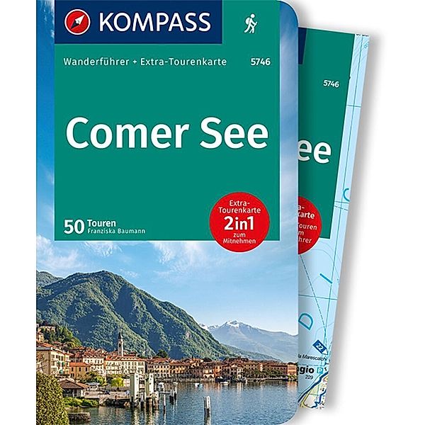 KOMPASS Wanderführer Comer See, 50 Touren, Franziska Baumann