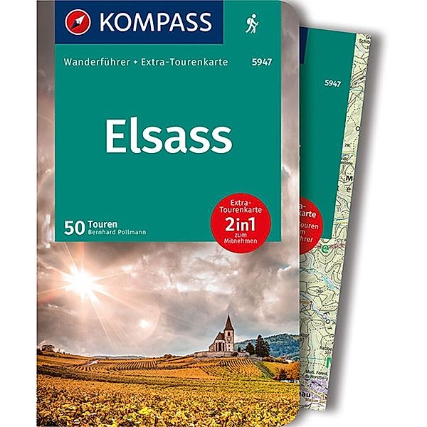 KOMPASS Wanderführer Elsass, 50 Touren, Bernhard Pollmann