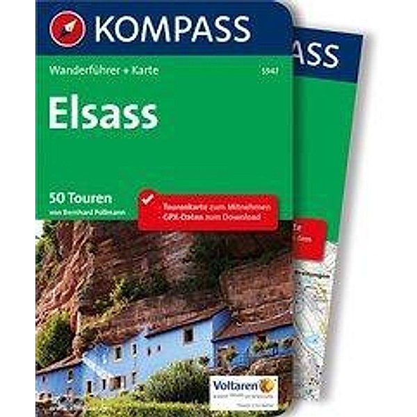 KOMPASS Wanderführer Elsass, m. 1 Karte, Bernhard Pollmann