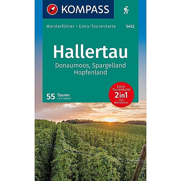 KOMPASS Wanderführer Hallertau, Donaumoos, Spargelland, Hopfenland, 55 Touren mit Extra-Tourenkarte