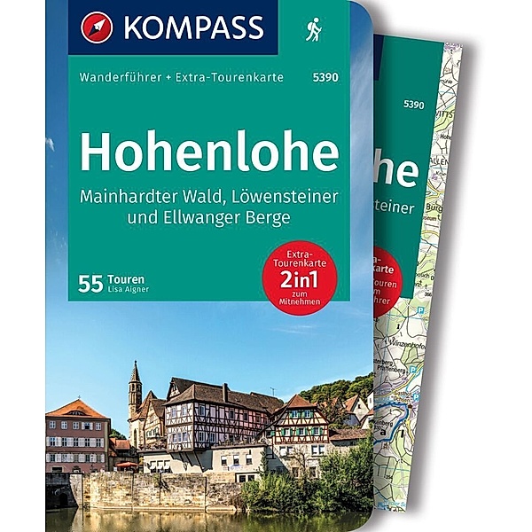 KOMPASS Wanderführer Hohenlohe, Mainhardter Wald, Löwensteiner und Ellwanger Berge, 55 Touren mit Extra-Tourenkarte, Lisa Aigner