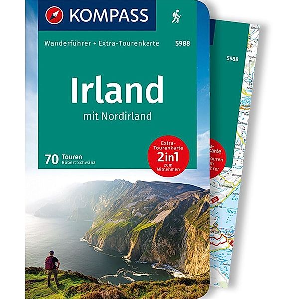 KOMPASS Wanderführer Irland mit Nordirland, 70 Touren mit Extra-Tourenkarte, Robert Schwänz