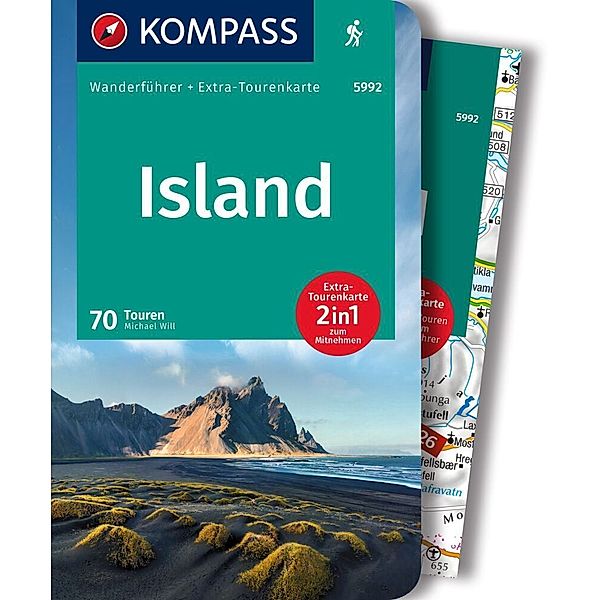 KOMPASS Wanderführer Island, 70 Touren mit Extra-Tourenkarte, Michael Will
