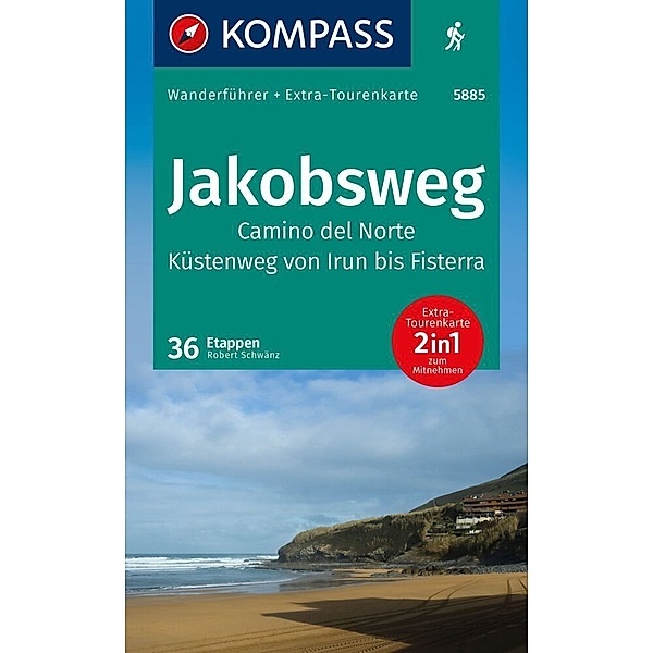 KOMPASS Wanderführer Jakobsweg Camino del Norte, 36 Etappen mit Extra-Tourenkarte, Rorbert Schwänz