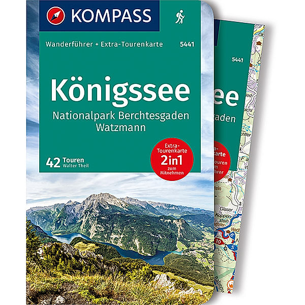 KOMPASS Wanderführer Königssee, Nationalpark Berchtesgaden, Watzmann, m. 1 Karte, Walter Theil