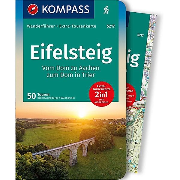 KOMPASS Wanderführer / KOMPASS Wanderführer Eifelsteig, 60 Touren, Jürgen Wachowski, Rebekka Wachowski