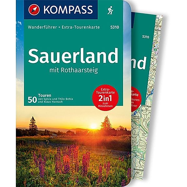 KOMPASS Wanderführer / KOMPASS Wanderführer Sauerland mit Rothaarsteig, 50 Touren, Sylvia und Thilo Behla, Klaus Harnach