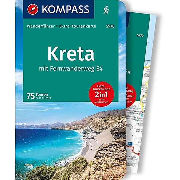 KOMPASS Wanderführer Kreta mit Weitwanderweg E4, 75 Touren, Michael Will