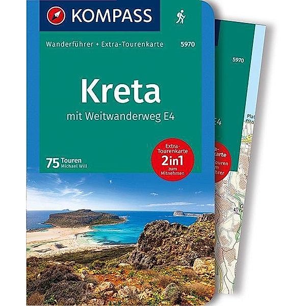 KOMPASS Wanderführer Kreta mit Weitwanderweg E4, m. 1 Karte, Michael Will