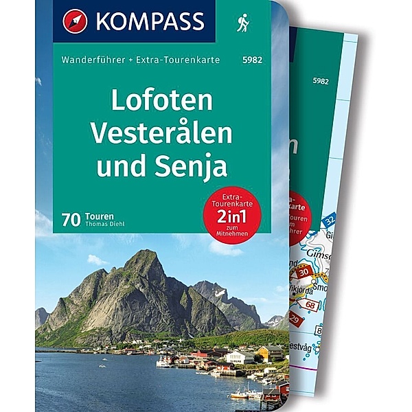 KOMPASS Wanderführer Lofoten, Vesterålen und Senja, 70 Touren mit Extra-Tourenkarte, Thomas Diehl