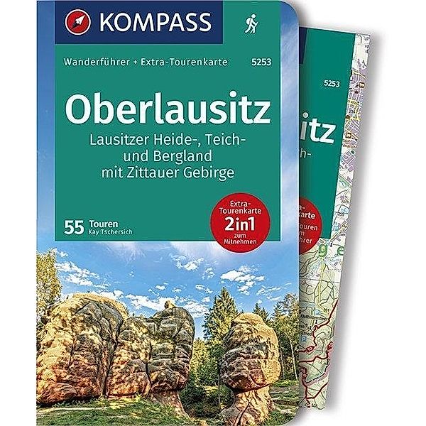 KOMPASS Wanderführer Oberlausitz, Lausitzer Heide-, Teich- und Bergland, mit Zittauer Gebirge, Kay Tschersich