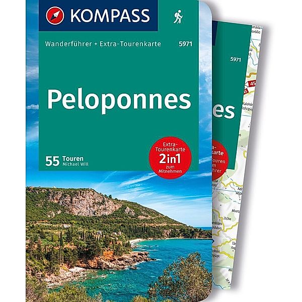 KOMPASS Wanderführer Peloponnes, 55 Touren mit Extra-Tourenkarte, Michael Will