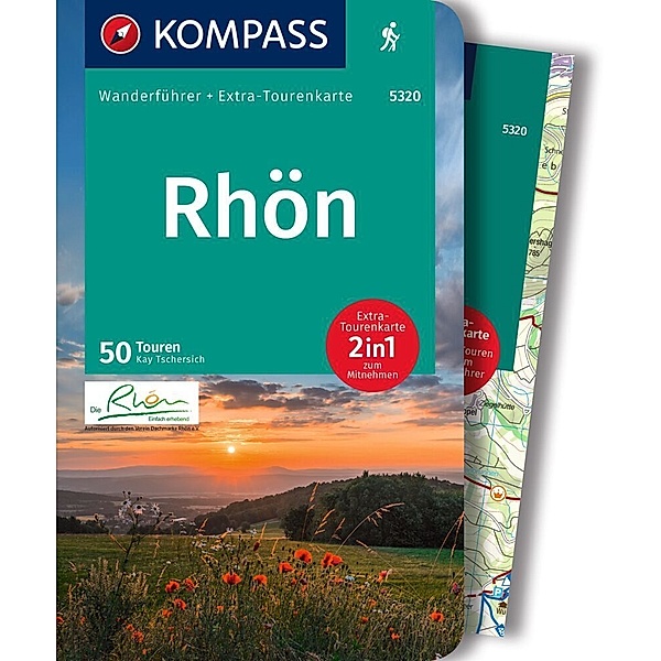 KOMPASS Wanderführer Rhön, 50 Touren mit Extra-Tourenkarte, Kay Tschersich