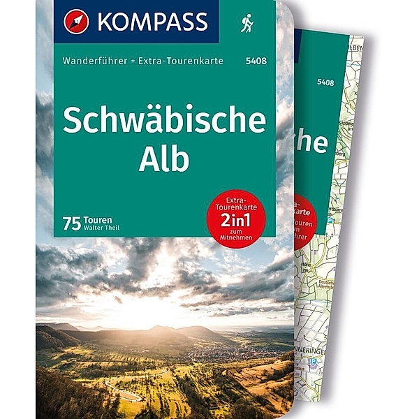 KOMPASS Wanderführer Schwäbische Alb, 75 Touren mit Extra-Tourenkarte, Walter Theil