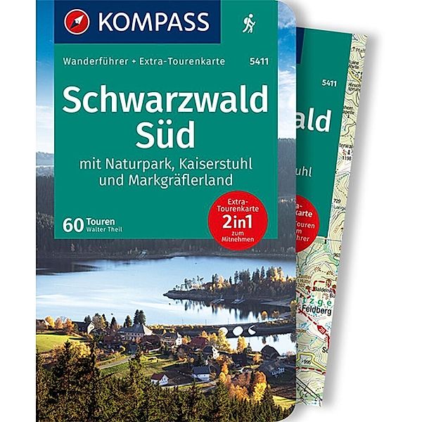 KOMPASS Wanderführer Schwarzwald Süd mit Naturpark, Kaiserstuhl und Markgräflerland, 60 Touren mit Extra-Tourenkarte, Walter Theil