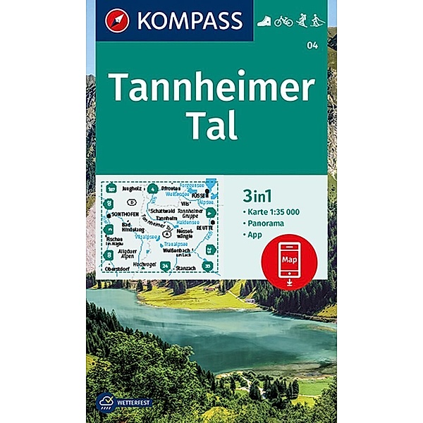 KOMPASS Wanderkarte 04 Tannheimer Tal 1:35.000