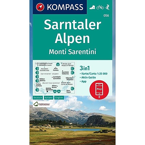 KOMPASS Wanderkarte 056 Sarntaler Alpen, Monti Sarentini 1:25.000