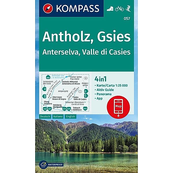 KOMPASS Wanderkarte 057 Antholz, Gsies, Anterselva, Valle di Casies 1:25.000