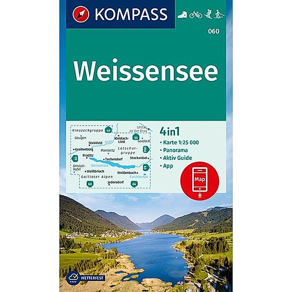 KOMPASS Wanderkarte 060 Weißensee 1:25.000