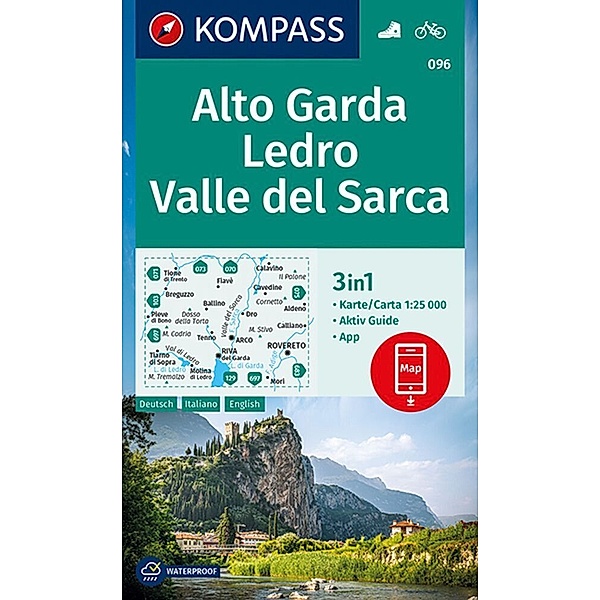 KOMPASS Wanderkarte 096 Alto Garda, Ledro, Valle del Sarca 1:25.000