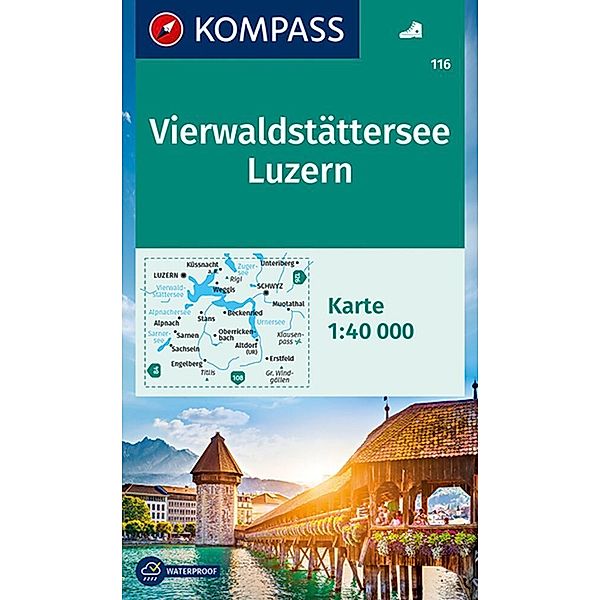 KOMPASS Wanderkarte 116 Vierwaldstätter See, Luzern 1:40.000