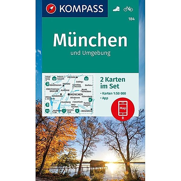 KOMPASS Wanderkarte 184 München und Umgebung