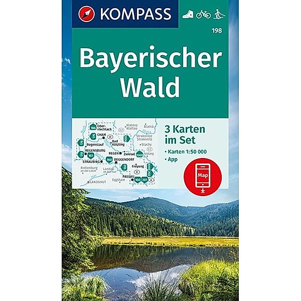 KOMPASS Wanderkarte 198 Bayerischer Wald