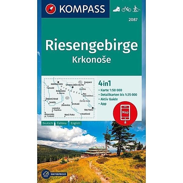 KOMPASS Wanderkarte 2087 Riesengebirge, Krkonose 1:50.000
