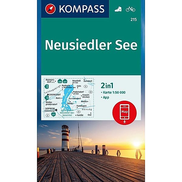 KOMPASS Wanderkarte 215 Neusiedler See 1:50.000