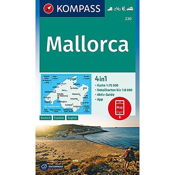 KOMPASS Wanderkarte 230 Mallorca 1:75.000
