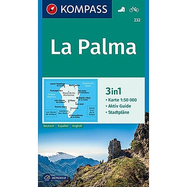 KOMPASS Wanderkarte 232 La Palma 1:50.000