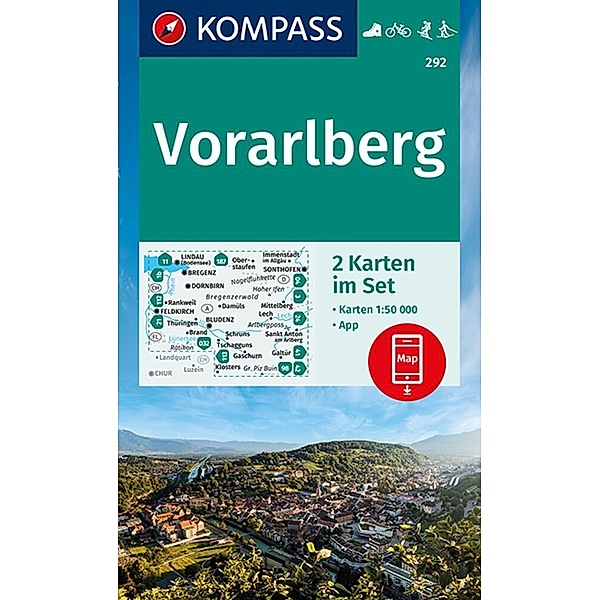 KOMPASS Wanderkarte 292 Vorarlberg