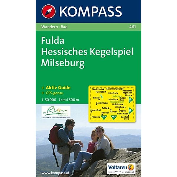 KOMPASS Wanderkarte 461 Fulda - Hessisches Kegelspiel - Milseburg 1:50.000