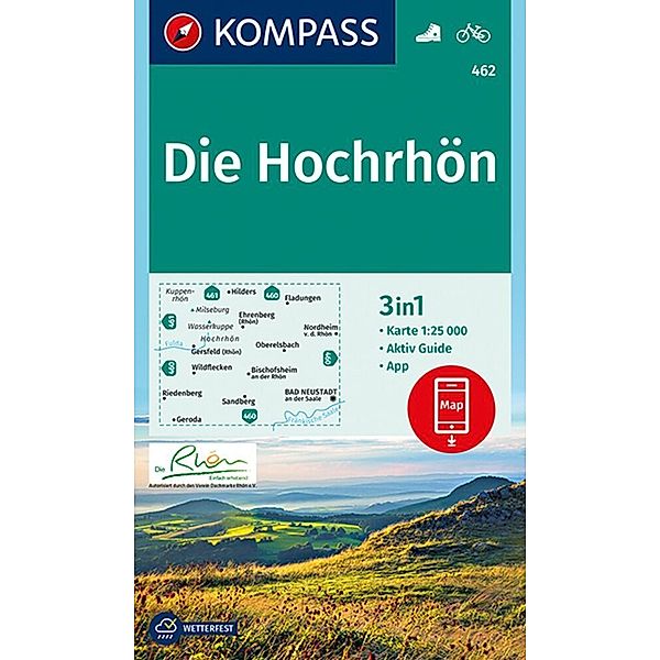 KOMPASS Wanderkarte 462 Die Hochrhön