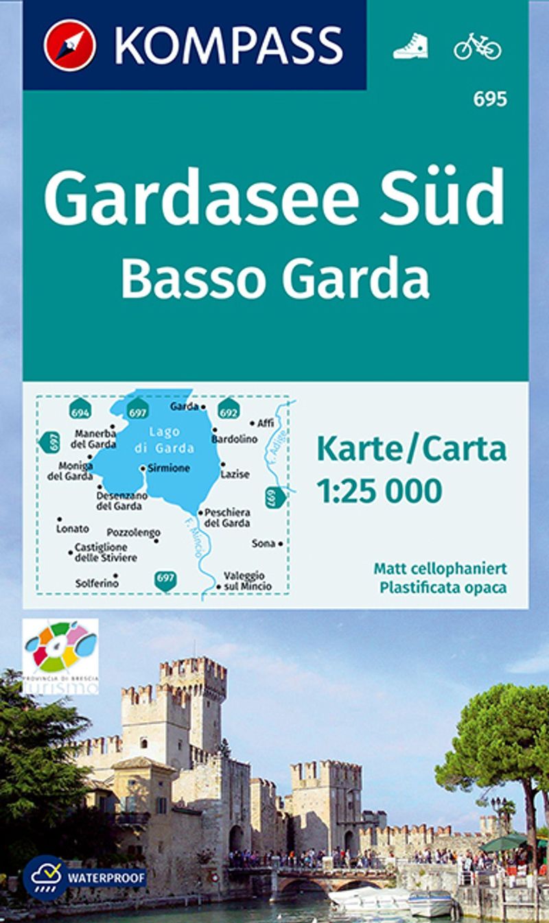 KOMPASS Wanderkarte 695 Gardasee Süd, Basso Garda Buch versandkostenfrei  bei Weltbild.de bestellen