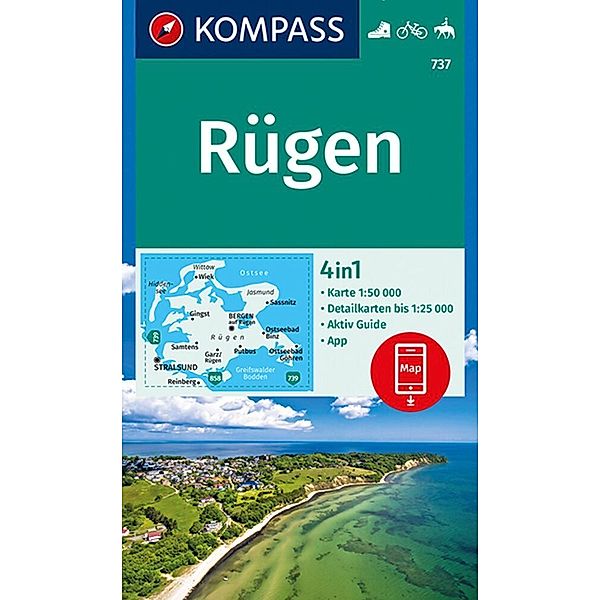 KOMPASS Wanderkarte 737 Rügen 1:50.000