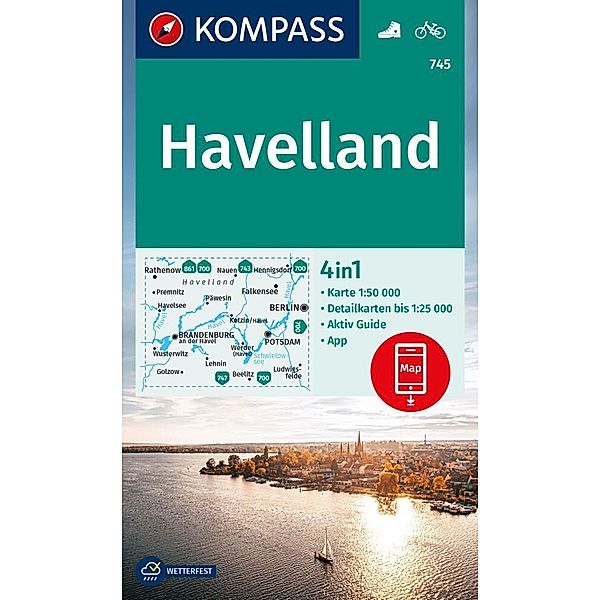 KOMPASS Wanderkarte 745 Havelland 1:50.000