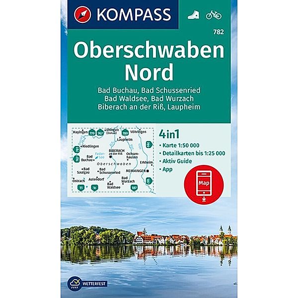 KOMPASS Wanderkarte 782 Oberschwaben Nord 1:50.000