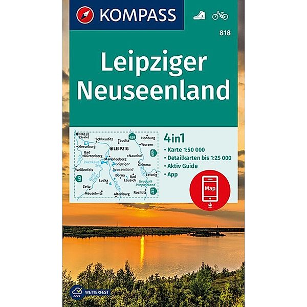 KOMPASS Wanderkarte 818 Leipziger Neuseenland 1:50.000