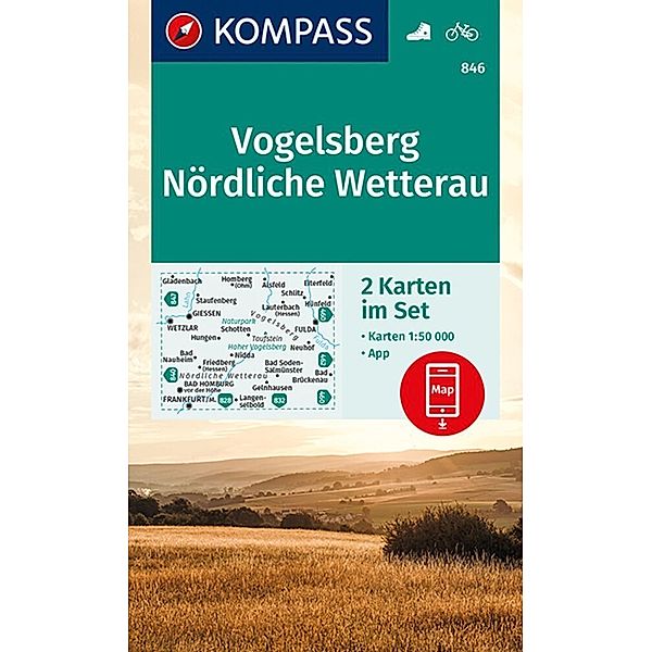 KOMPASS Wanderkarte 846 Vogelsberg, Nördliche Wetterau