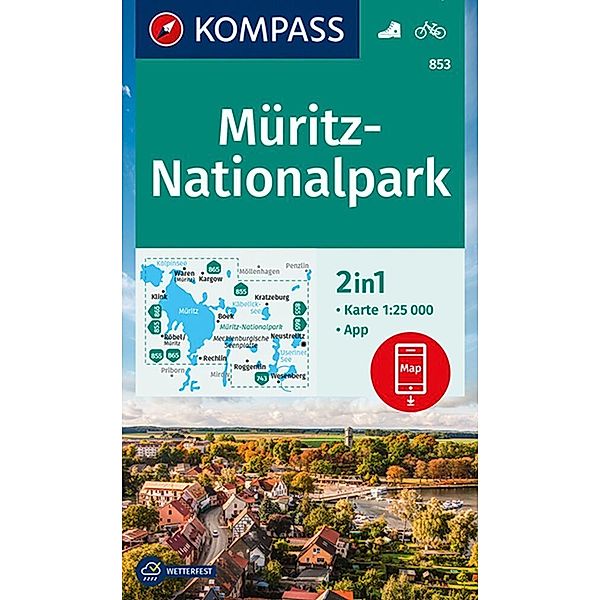 KOMPASS Wanderkarte 853 Müritz-Nationalpark 1:25.000